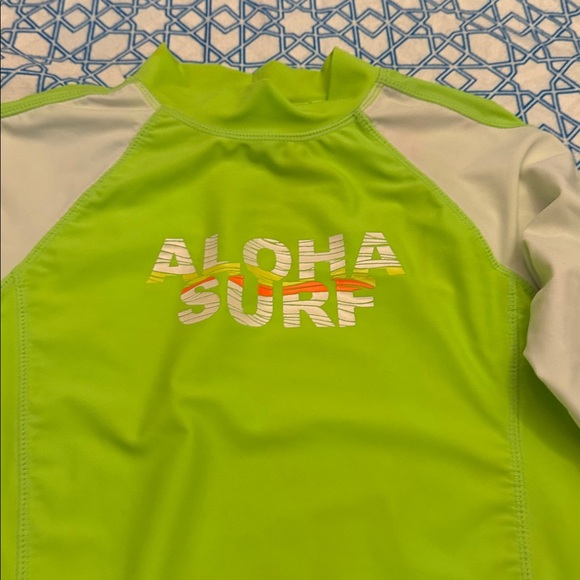 Aloha Surf Neon Green Rash Guard - Picture 2 of 12